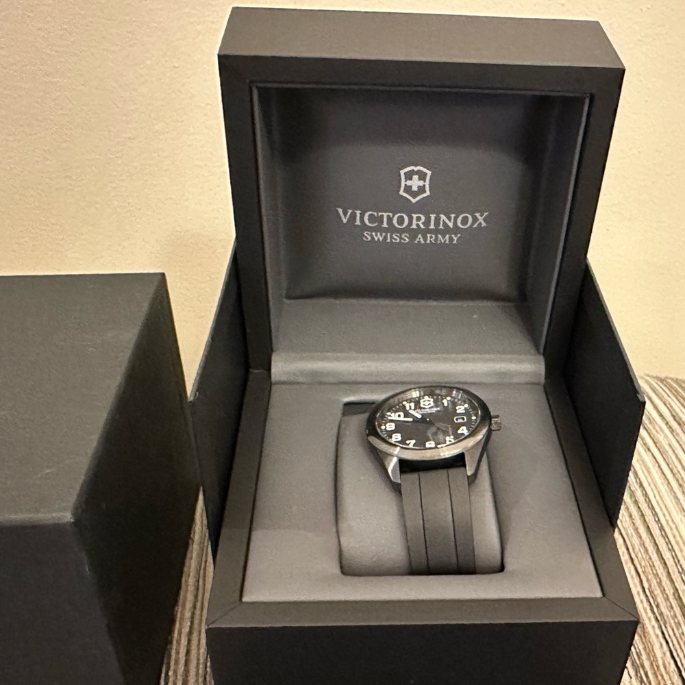 Victorinox Black and Silver Men's Watch